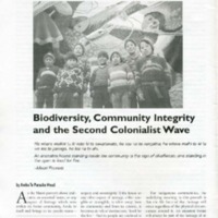 Biodiversity, Community Integrity and the Second Colonialist Wave