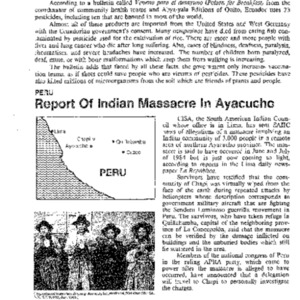 Report of Indian Massacre in Ayacucho (Peru)