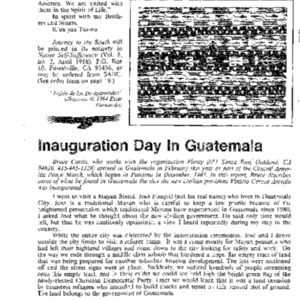 Inauguration Day in Guatemala