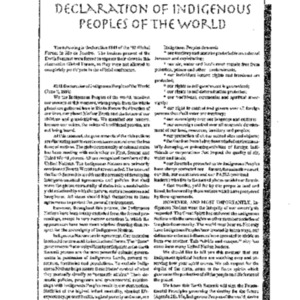 Declaration of Indigenous Peoples of the World (Brazil)