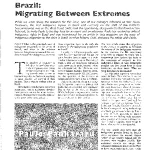 Brazil: Migrating Between Extremes, Interview with Paulo Pankararu