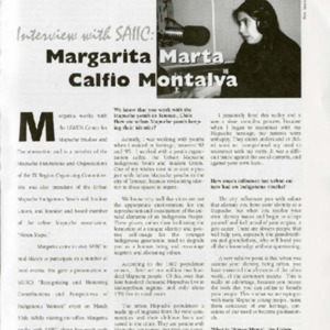 Interview with SAIIC: Margarita Martha Calfio Montalva