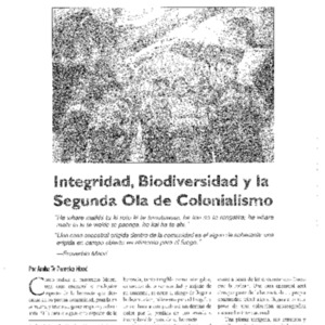 Integridad, Biodiversidad y la Segunda Ola de Colonialismo