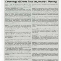 Chronology of Events Since the January 1 Uprising