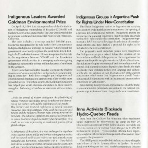 Indigenous Leaders Awarded Goldman Environmental Prize