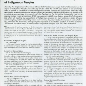 OAS Drafts Inter-American Declaration on the Rights of Indigenous Peoples